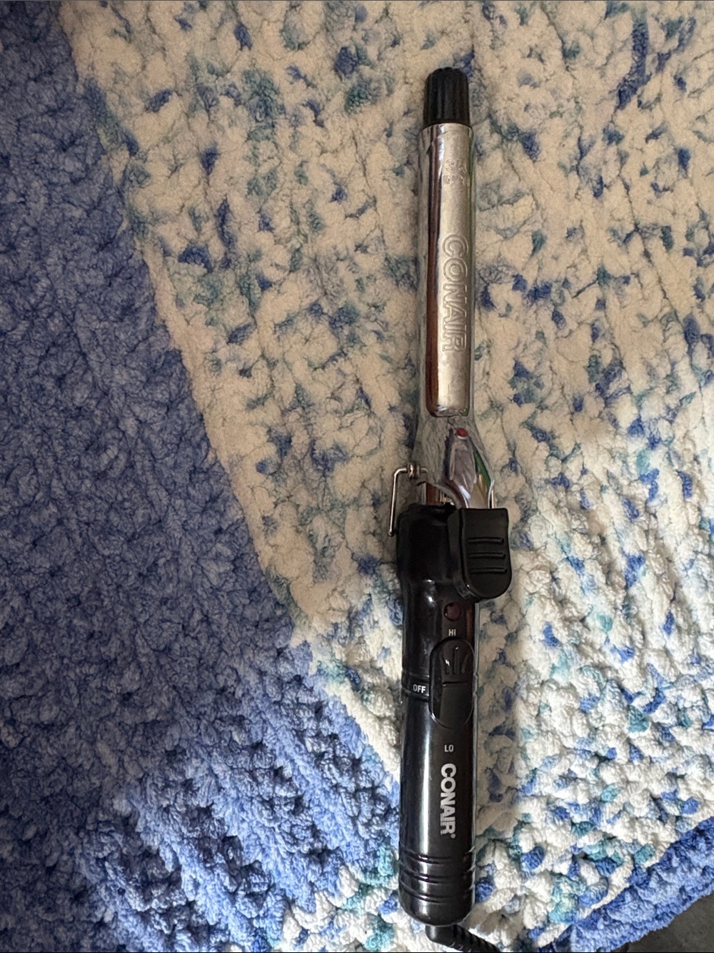 Conair Black and Silver Curling Iron - Compact Hair Styling Tool